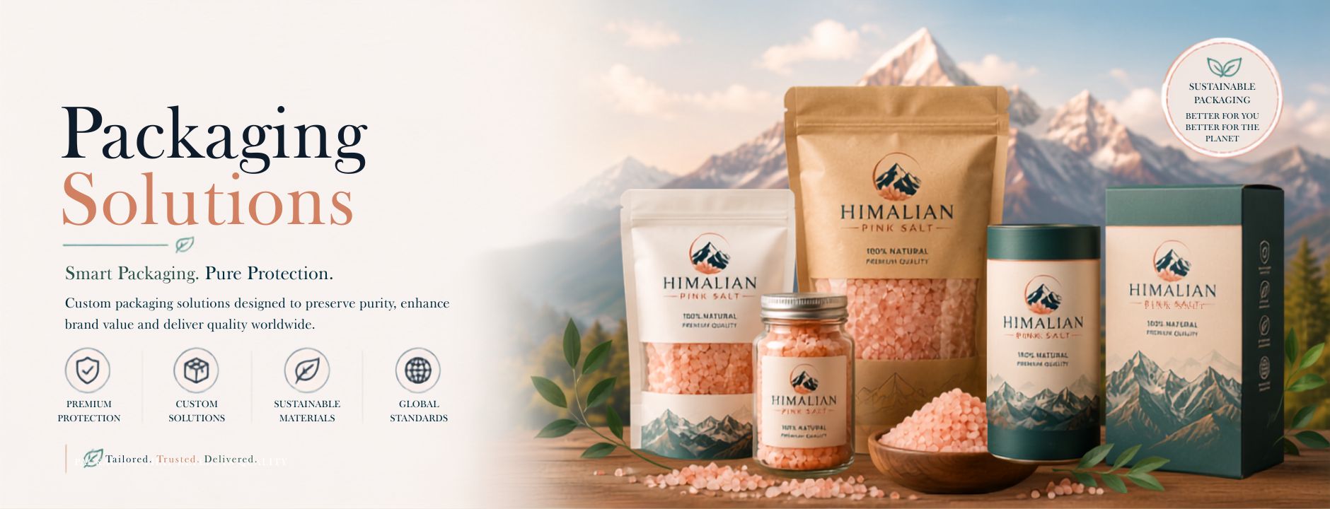 Packaing Solutions - Himalian Pink Salt - Main Banner - Home Page - Himalyan Pink Salt - Desktop